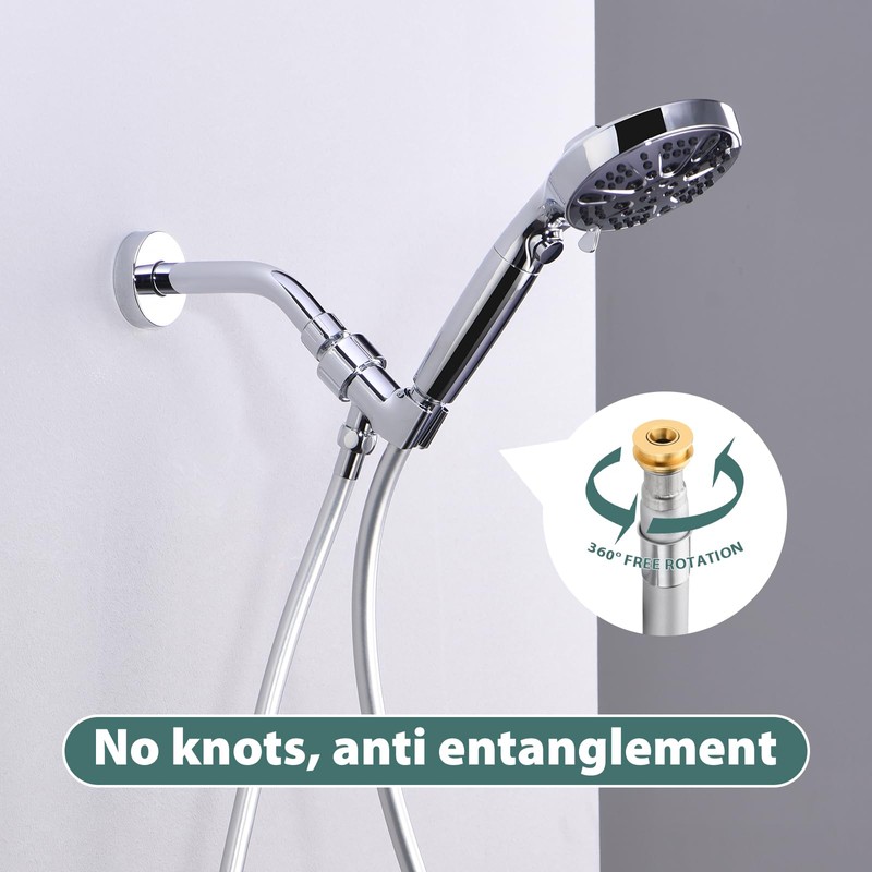 Silicone Shower Hose 59 Inches,Explosion Proof Anti WindingShower Head Hose,