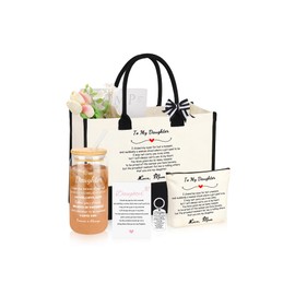 JSENGIFT Daughter Birthday Gifts from Mom, Mothers Day Birthday Gifts for Daughter, Daughter Christmas Ideas Gifts, Best Daughter Ever Gift Basket Set of 5