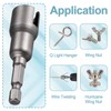 Lekgavd 2 Packs Power Wing Nut Driver Set, 1/4" Hex
