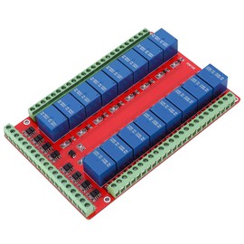 DC 24V 16-Channel Relay Module Insulated Interface Card with High/Low Level Trigger for Automation Technology