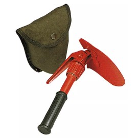 Rothco Orange Mini Pick & Shovel with Cover Foldable Multitool For Camping & Gardening