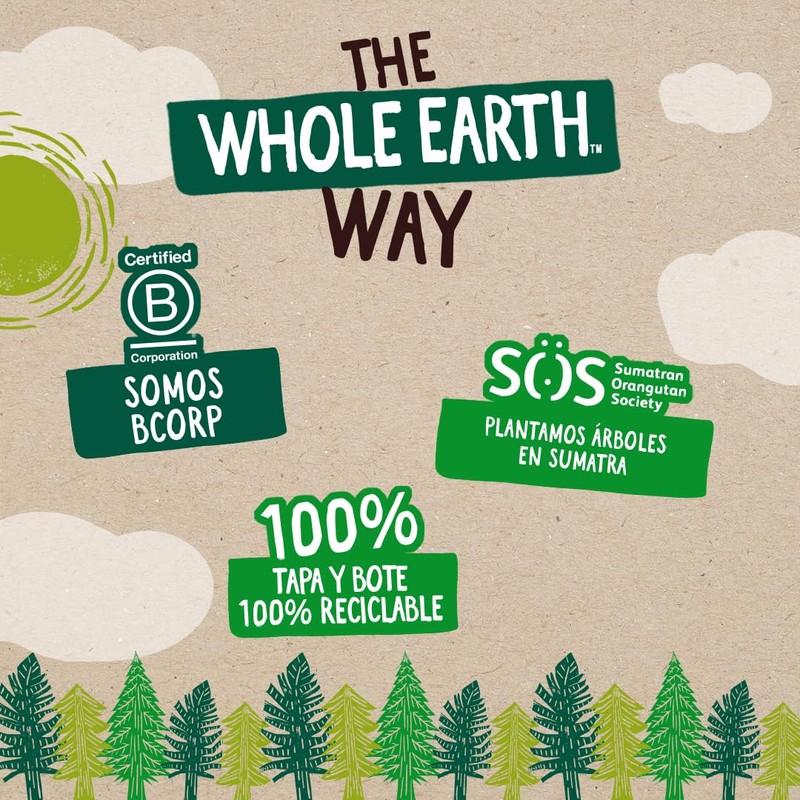 Whole Earth Smooth Peanut Butter, 454g