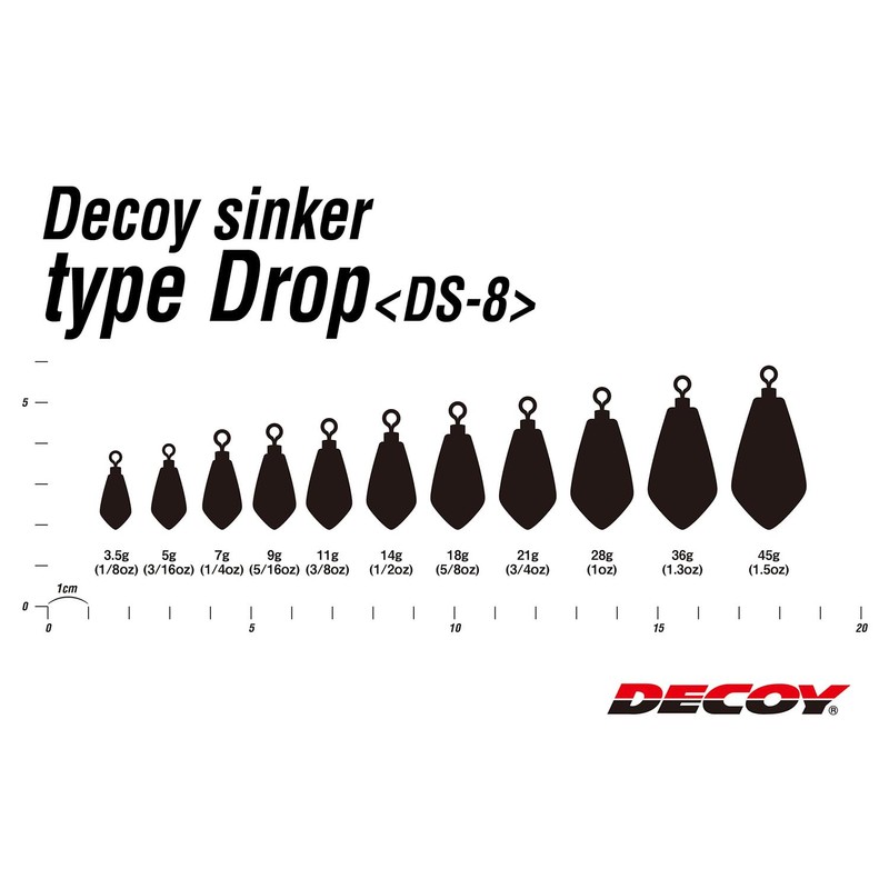 Katsuichi (カツイチ) Decoy Decoy Sinker Type Drop 5g DS-8