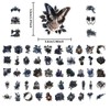 Dark Rose Stickers - 56 Pcs Clear PET