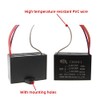 CBB61 4.5uf+5uf+7uf 4-Wire 350V AC Ceiling Fan Capacitor - 50/60