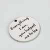 Meiligo Stainless Steel Mum Everything I Am You Helped Me