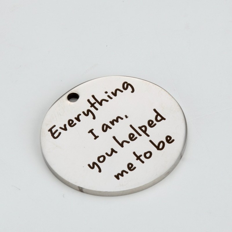 Meiligo Stainless Steel Mum Everything I Am You Helped Me