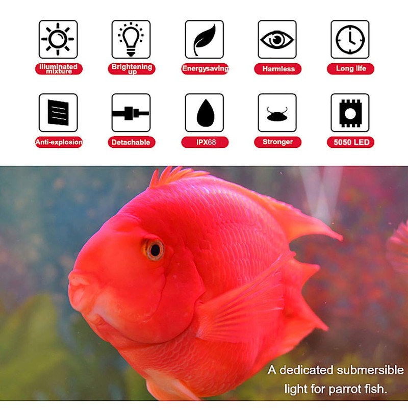 MQ 8 in Submersible LED Aquarium Light, 1.2W Color Changing