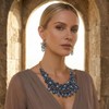 Bocar Crystal Necklace Set for Women Multi Layered Chunky Collar