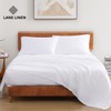LANE LINEN 100% Organic Cotton Pure White Full Sheets Set,