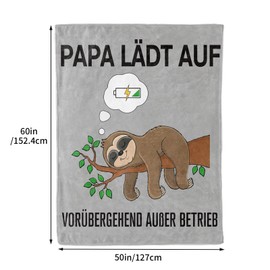 CadeauJoie Dad Gift Birthday, Gifts for Dad, Fluffy Blanket, Father's Day Gift for Dad, Gift for Dad for Birthday, Father's Day, Christmas from Daughter Son, 152 x 127 cm