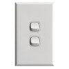HPM Excel 10A 2 Gang Rocker Switch, White, (CDXL770/2WEWE)
