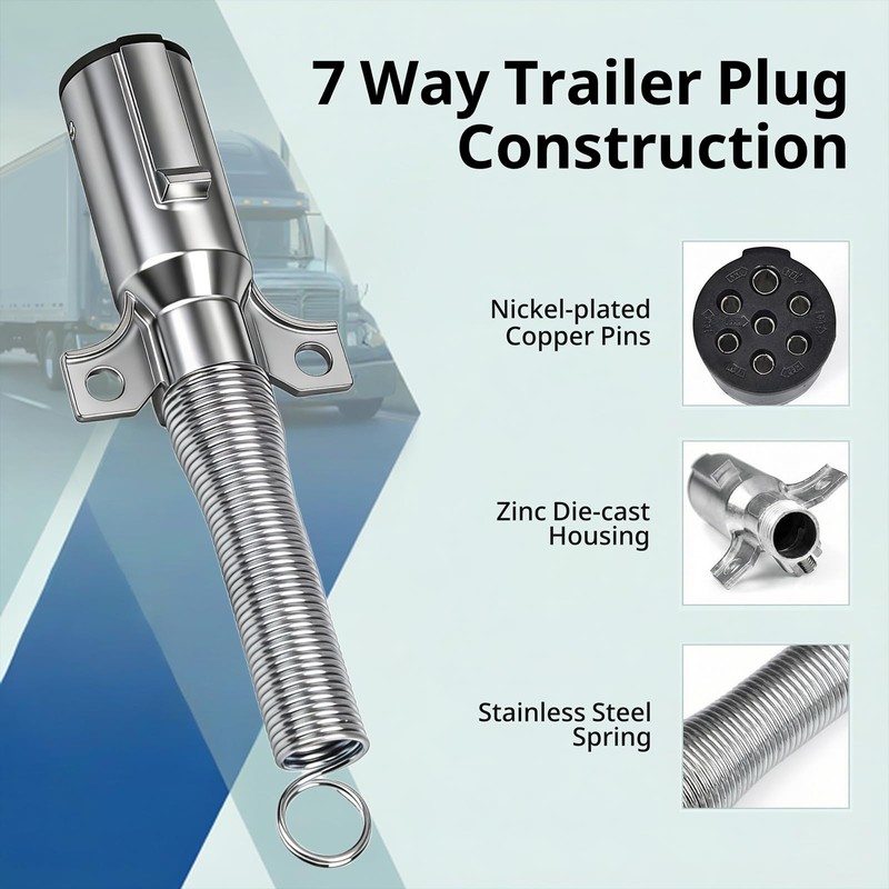 High Soar 7 Way Trailer Plug Tester 2 Pcs, 7