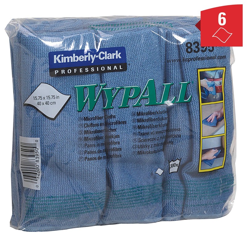 WypAll Microfibre Cloths 8395 - 1 Carry Pack x 6