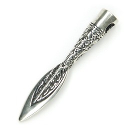 Spearhead Pendant Jewellery 925 Sterling Silver, Pendant with Eyelet: 4cm