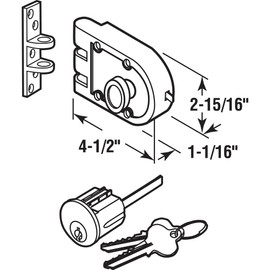 Prime-Line U 10530 Single Cylinder Solid Bronze Jimmy-Resistant Door Lock (Single Pack)