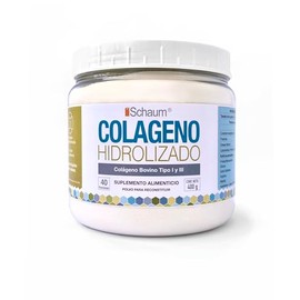 SCHAUM Colágeno Hidrolizado 100% Puro, Polvo 1 Tarro 400 gr.