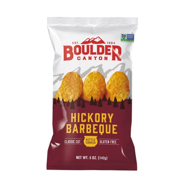 Boulder Canyon Classic Hickory Barbeque Potato Chips - 142g, 12x142g