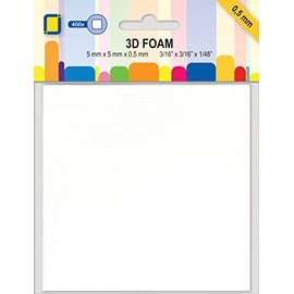 JEJE 3D Foam Dots-0.5 mm, Synthetic Material, White, 14.8 x 11.1 x 0.1 cm