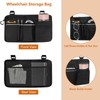 HIKASO Wheelchair Side Bag, Armrest Accessories Storage with Reflective Stripe
