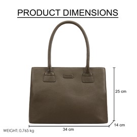 Lloyd Baker London – DAISSY Leather Shoulder Bag: Women's Modern Classic Design in 100% Genuine Full Grain Leather with Triple Compartments- BURNT OLIVE (Dark Green)