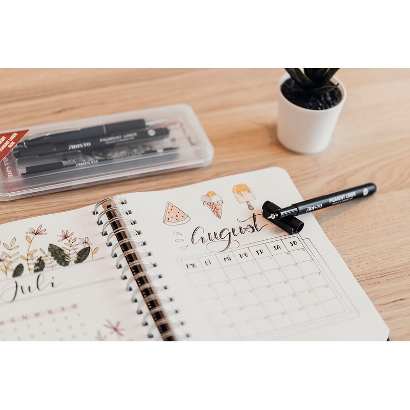 Aristo AR23535 Pigment Liner Creative Set 5 Pieces (5 Fineliners