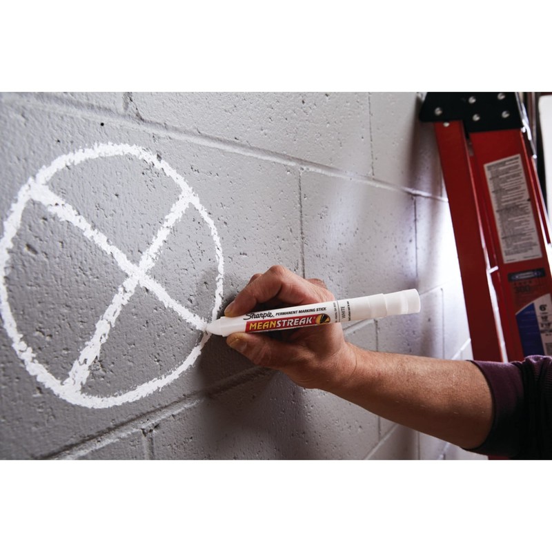 Mean Streak Marking Stick, Broad Tip, White