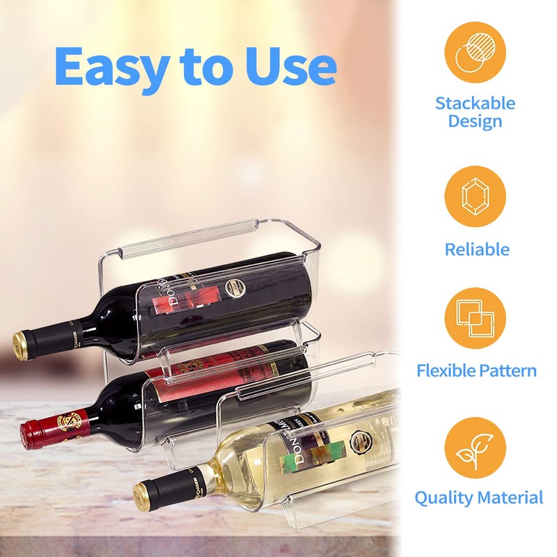 Sutekus 6 Pack Stackable Wine Rack Wine Holder Water Bottle