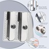 Durable Metal Pencil Sharpener, 4 Counts/set 1/2 Hole Handheld Wedge