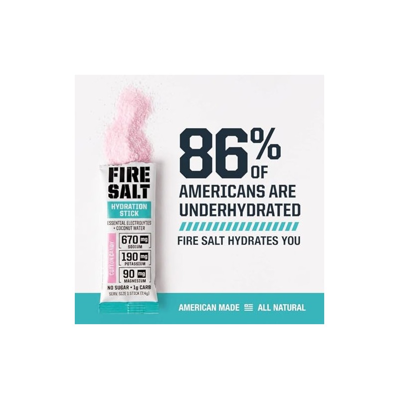 Fire Science Fire Salt Hydration Sticks, Electrolytes & Coconut Water,