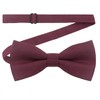 Luckyvestir Solid Color Bow Tie, Pre-Tied Adjustable Bowtie for Men