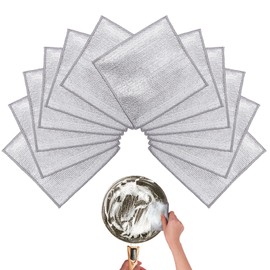 Nanaborn Wire Dishwashing Rags for Wet 12pcs Multipurpose Non-Scratch Kitchen Mesh Dishcloth