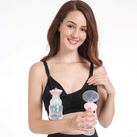 Zyorenc Hands-Free Breast Pump Nursing Bra Breathable Maternity Breastfeeding (as8, alpha, xx_l, regular, regular, Black)