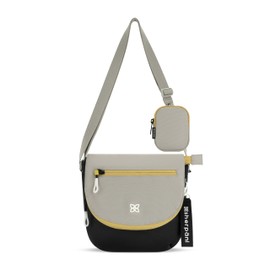 Sherpani Milli, Nylon Flap Crossbody Purse, Medium Shoulder Bag, Crossbody Bags for Women, RFID Protection, Travel Gift, Removable Coin Purse (Wasabi Stone)