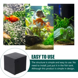 Totority Aquarium Water Purifier Cube 3-Pack 11.8 Inch Fish Tank Supply with Honeycomb Charcoal Filter Media for Freshwater Clarifier and Ecological Cycle Support