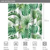 GCIREC Tropical Leaf Shower Curtain, Summer Green Palms Banana Leaf