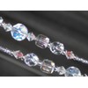 Eyeglass Chain Clear Crystal Faceted Cut Glass 28 inches