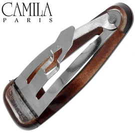 Camila Paris AD86/2 French Hair Barrette Clips, Snap Hair Slides Clic Clac for Women, Styling Girls Side Slide-in Metal Snap Pin Hair Accessories for Women. Strong Hold, No Slip Grip, Made in France