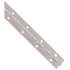 Stainless Steel Continuous Hinge with Hole, Bright Annealed Finish (6 Feet, 3 Inches)