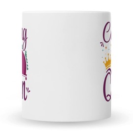 Bedruckte Tasse mit Spruch - Camping Queen - Geschenke für Camperinnen zum Urlaub - für Camper Frauen zum Geburtstag Valentinstag Weihnachten - Geschenkidee für Sie - Farbe: Weiß