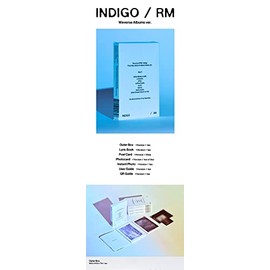 BTS RM Indigo 1st Solo Álbum Edición Postal Fuera de la Caja+32p Libro de Letras+30p Tarjeta Postal+1p Tarjeta Fotográfica+1p Foto Instantánea+1p Guía