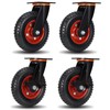 ZDNEY 8"x2" Heavy Duty Casters Set of 4, 3600LBS Capacity
