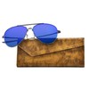 BEDO Non-polarized Mirrored Sunglasses for Men Matel Frame Cool Oval