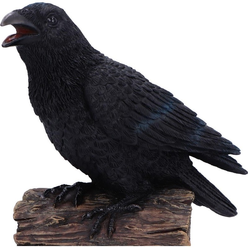 Nemesis Now Ravens Cry Figurine – Motion-Activated Black Raven on