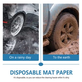 White Car Paper Floor Mats : Disposable Floor Cars Auto Vehicles Automotive Mat Covers Protector Detailing Detail Wash Temporary 16x20inch (100)