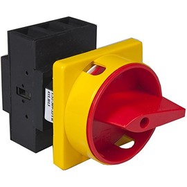 CSII Disconnect Switch, 16amps UL, 3 Pole, Panel Mount with Round red/Yellow Padlock