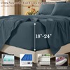 100% French Linen Sheets Queen,6 Pcs,18-24" Extra Deep Pocket