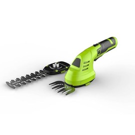 SnapFresh 8V Cordless Grass Shears, 2 in 1 Hedge Trimmer/Grass Cutter，with Battery & Charger Included，Lightweight Electric Shrubbery Trimmer Garden Tools for Lawn