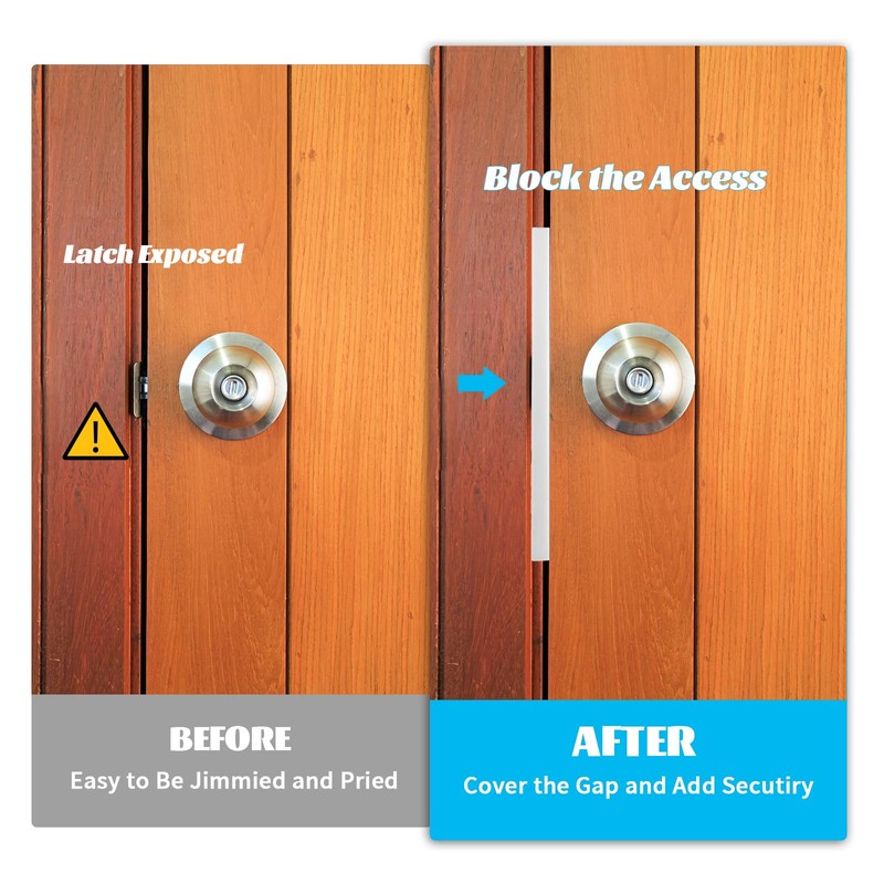 Blulu 2 Pcs Door Latch Guard Plate 7 Inch Outswing