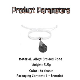 GAUEIOUR Couple/Best Friend Weaving Projection Bracelet,Hand Woven Projection of 100 I Love You Language Bracelets, Men's and Women's Bracelets Jewelry,Commemorative Jewelry Gifts (White)